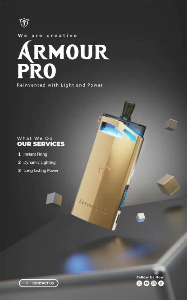 【小煙主機】SAMURAI ARMOUR PRO 30W 將軍 PRO 發光主機 大電量1500mAh 3ML油倉 可調瓦 可調進氣 附防塵蓋