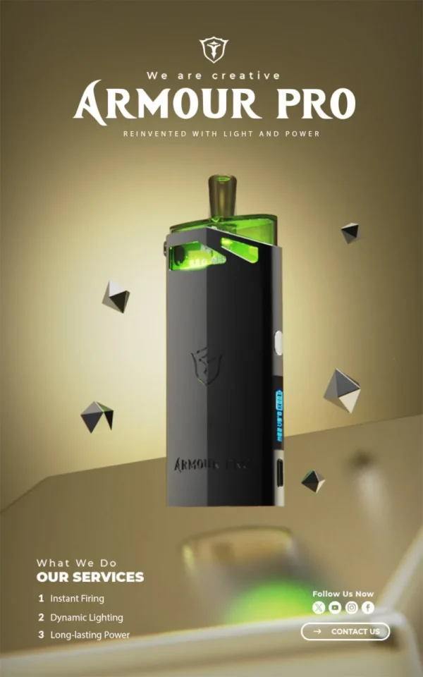 【小煙主機】SAMURAI ARMOUR PRO 30W 將軍 PRO 發光主機 大電量1500mAh 3ML油倉 可調瓦 可調進氣 附防塵蓋