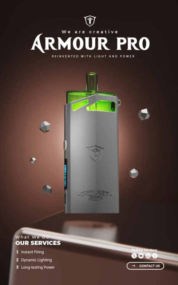 【小煙主機】SAMURAI ARMOUR PRO 30W 將軍 PRO 發光主機 大電量1500mAh 3ML油倉 可調瓦 可調進氣 附防塵蓋